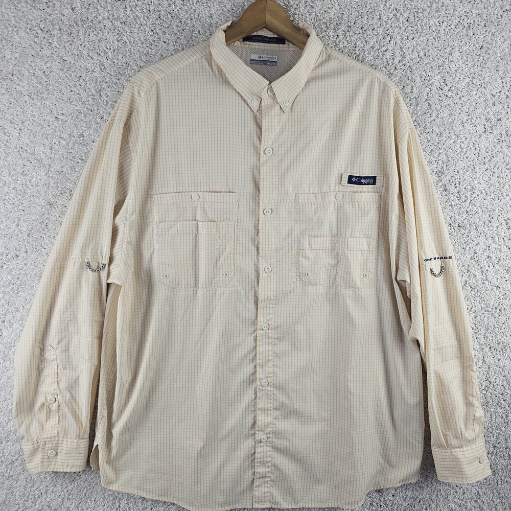 Columbia PFG Super Tamiami Shirt Men's 2XL Fishing Outdoor Long Sleeve Vented